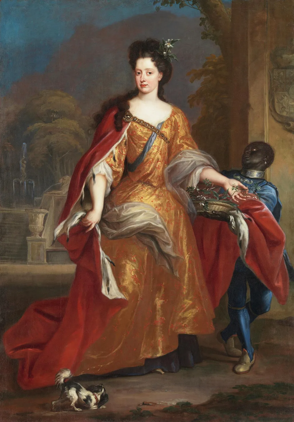 Portrait of Anna Maria Luisa de' Medici, electress of the Palatine (1667-1743), by Anthoni Schoonjans, oil, 1711