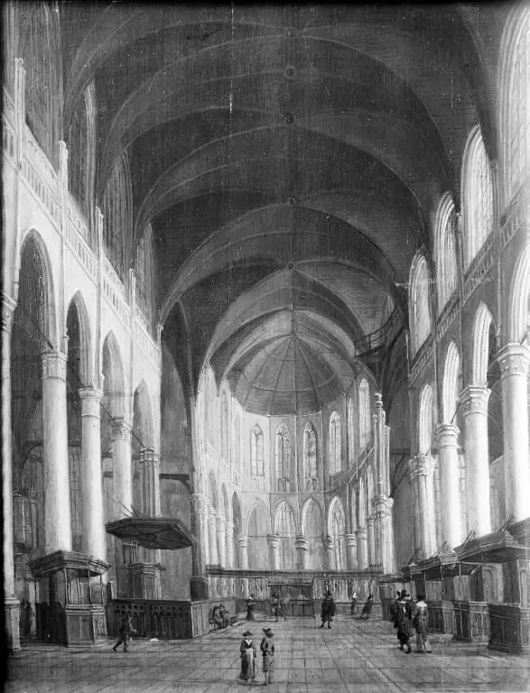 Interior of a Gothic Church, by Anthonie Beerstraaten