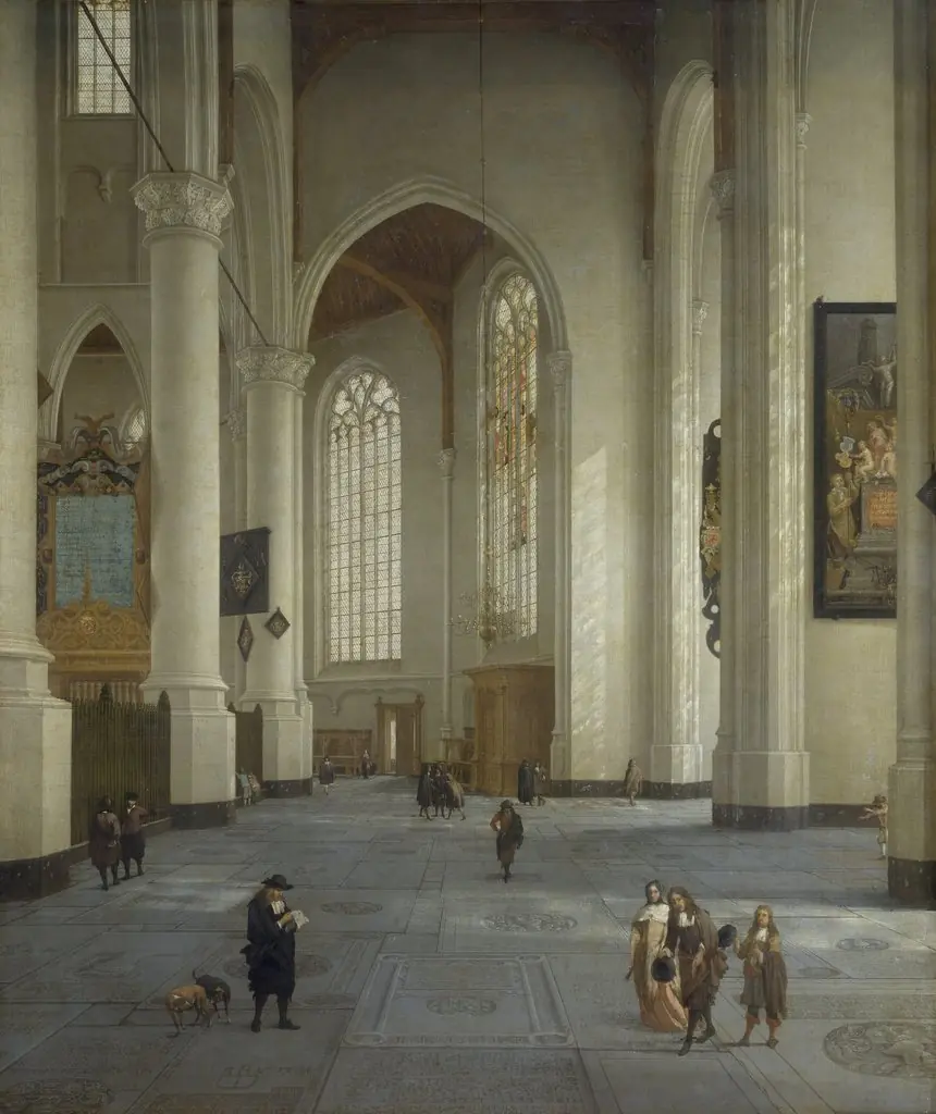 Interior of the St Laurenskerk, Rotterdam, by Anthonie de Lorme
