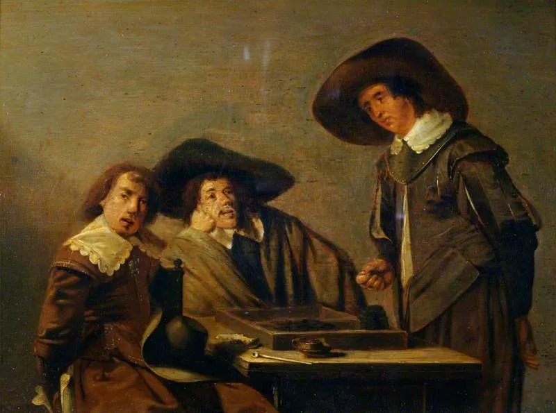 Backgammon Players, by Anthonie Palamedesz, oil, 1647