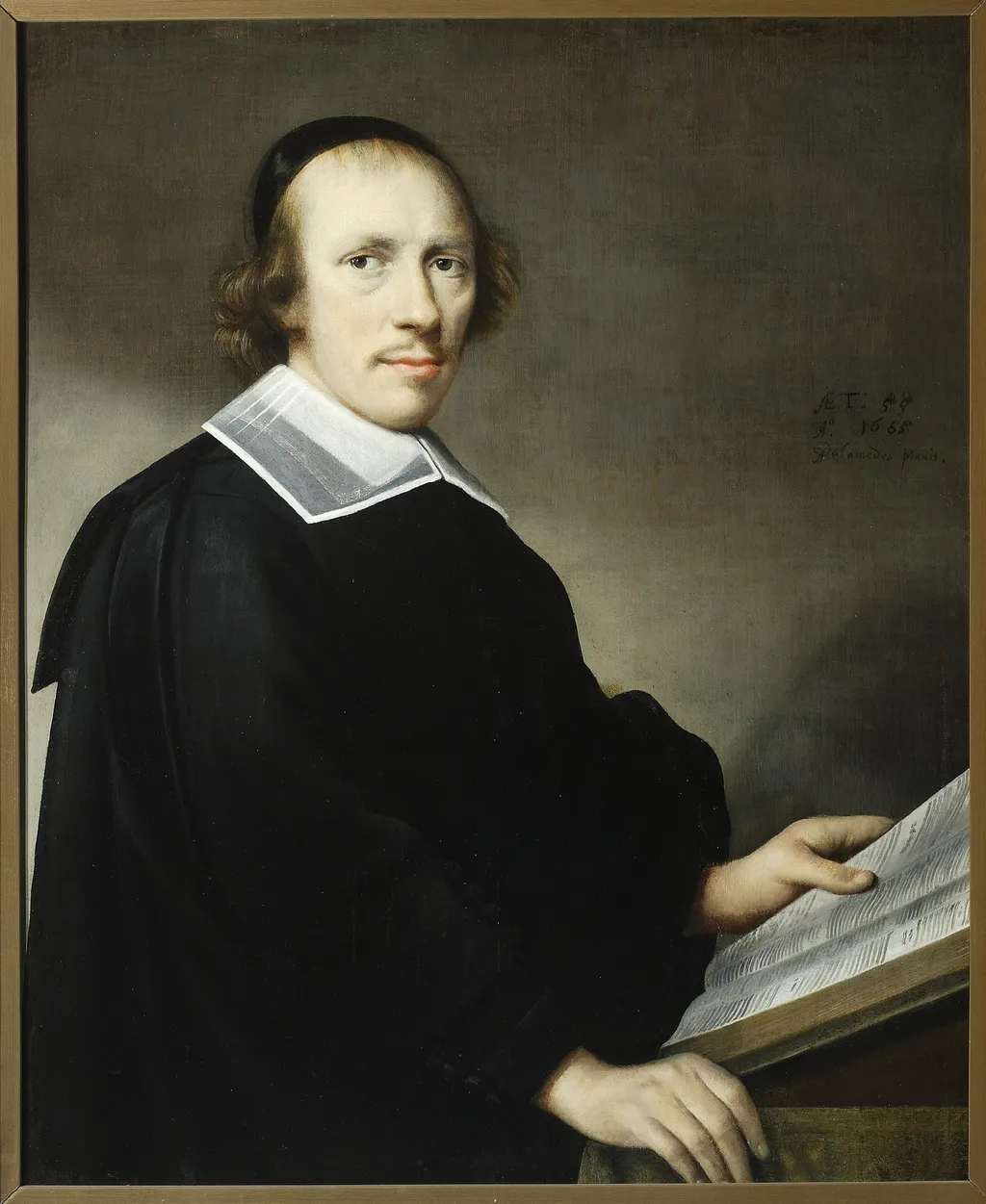 Portrait of a man with a book, by Anthonie Palamedesz, oil, 1665