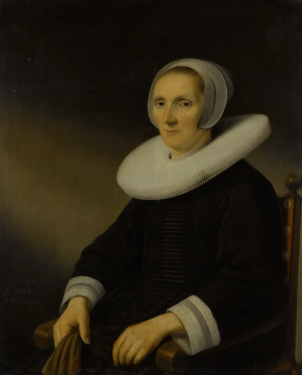 Portrait of a woman, probably Jacobmina de Grebber (? -1666), by Anthonie Palamedesz, oil, 1652