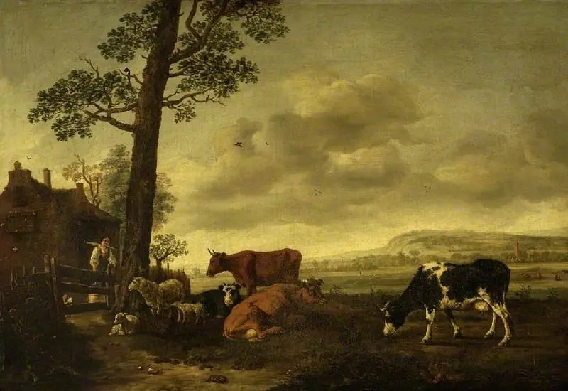Landscape with cattle, by Anthonie van Borssom