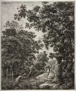 Six large upright landscapes with scenes from Ovid's Metamorphoses