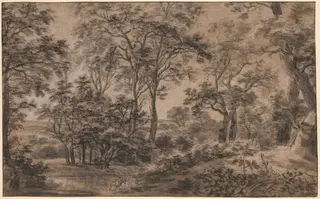 Wooded Landscape, by Anthonie Waterloo, 1648