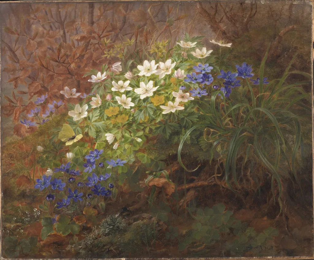 Anemoner, by Anthonore Christensen, oil, 1867