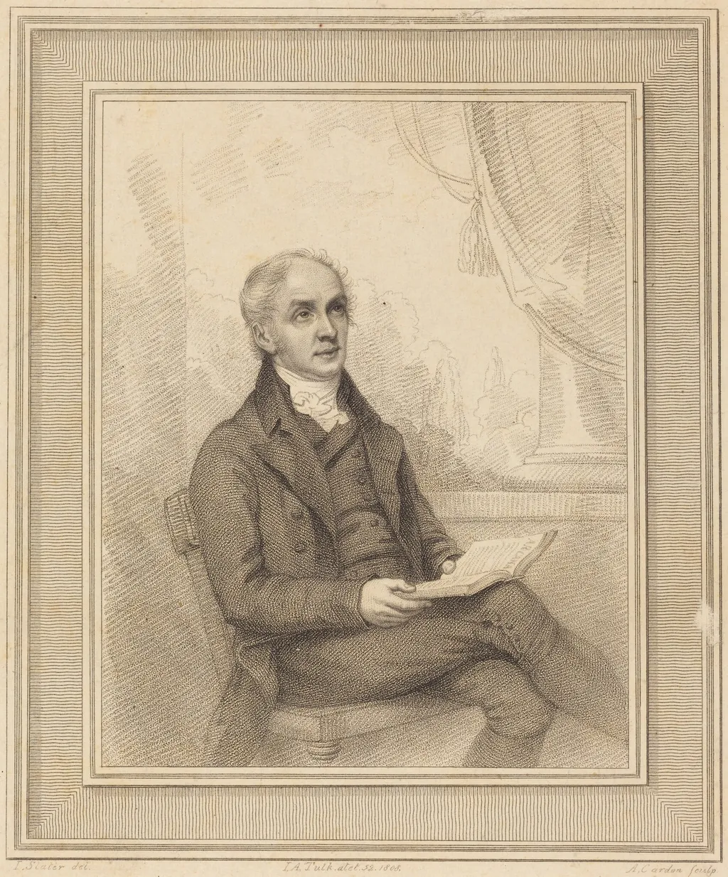 John Augustus Tulk, by Anthony Cardon, ink, 1808