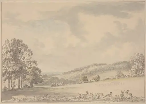 Deer Resting in Albury Park, by Anthony Devis