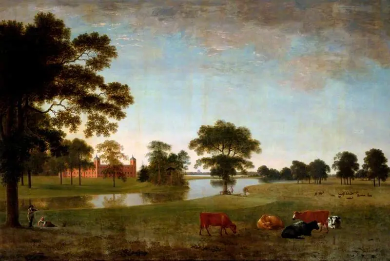 View in Osterley Park with Two Children, by Anthony Devis