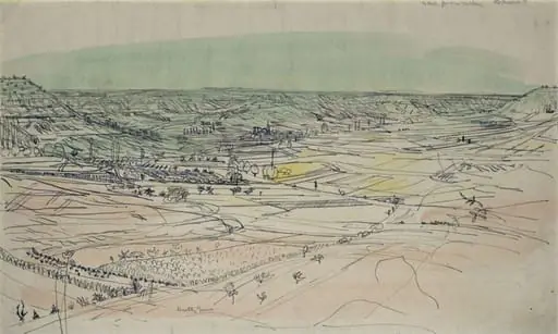 Study for the Valley, Le Boulvé, Lot, by Anthony Gross