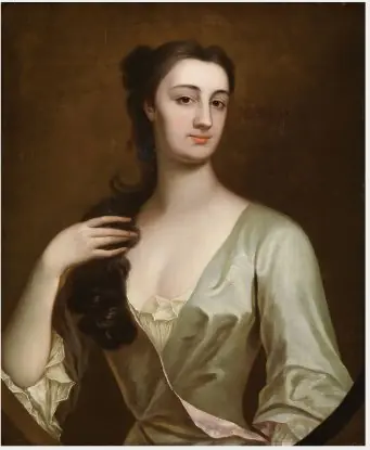 Portrait of Cecilia Leeson (born Leigh) (d.1737), by Anthony Lee