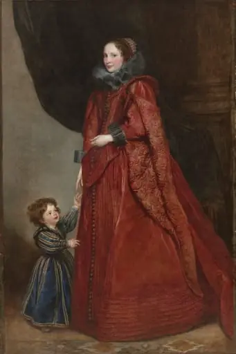 A Genoese Lady with Her Child, by Anthony van Dyck