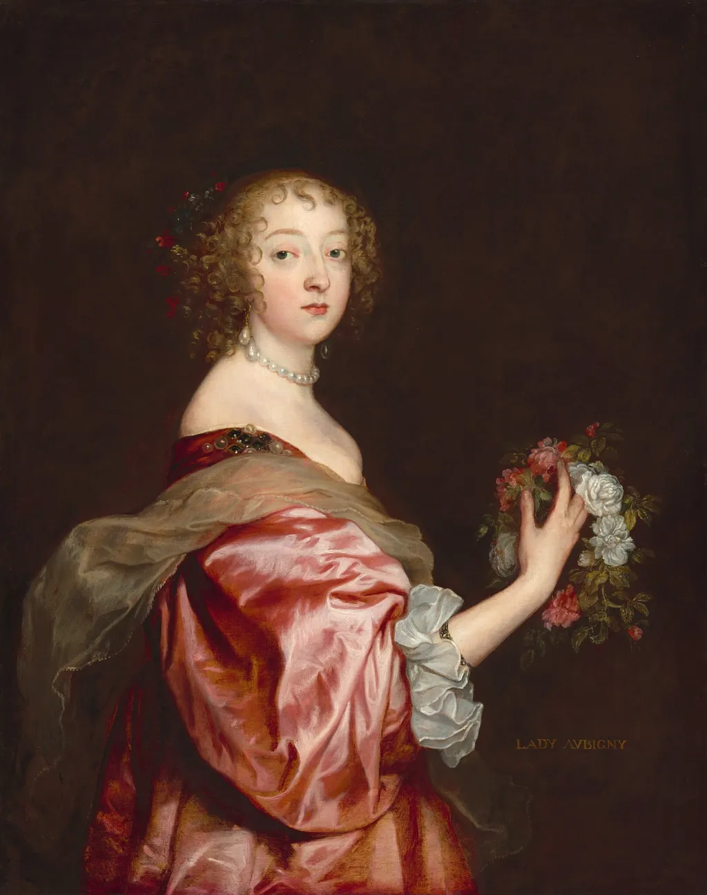 Catherine Howard, Lady d'Aubigny, by Anthony van Dyck, oil, 1638