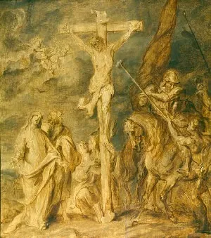 Christ on the Cross with Mary Magdalene and Saints, by Anthony van Dyck, oil, 1630