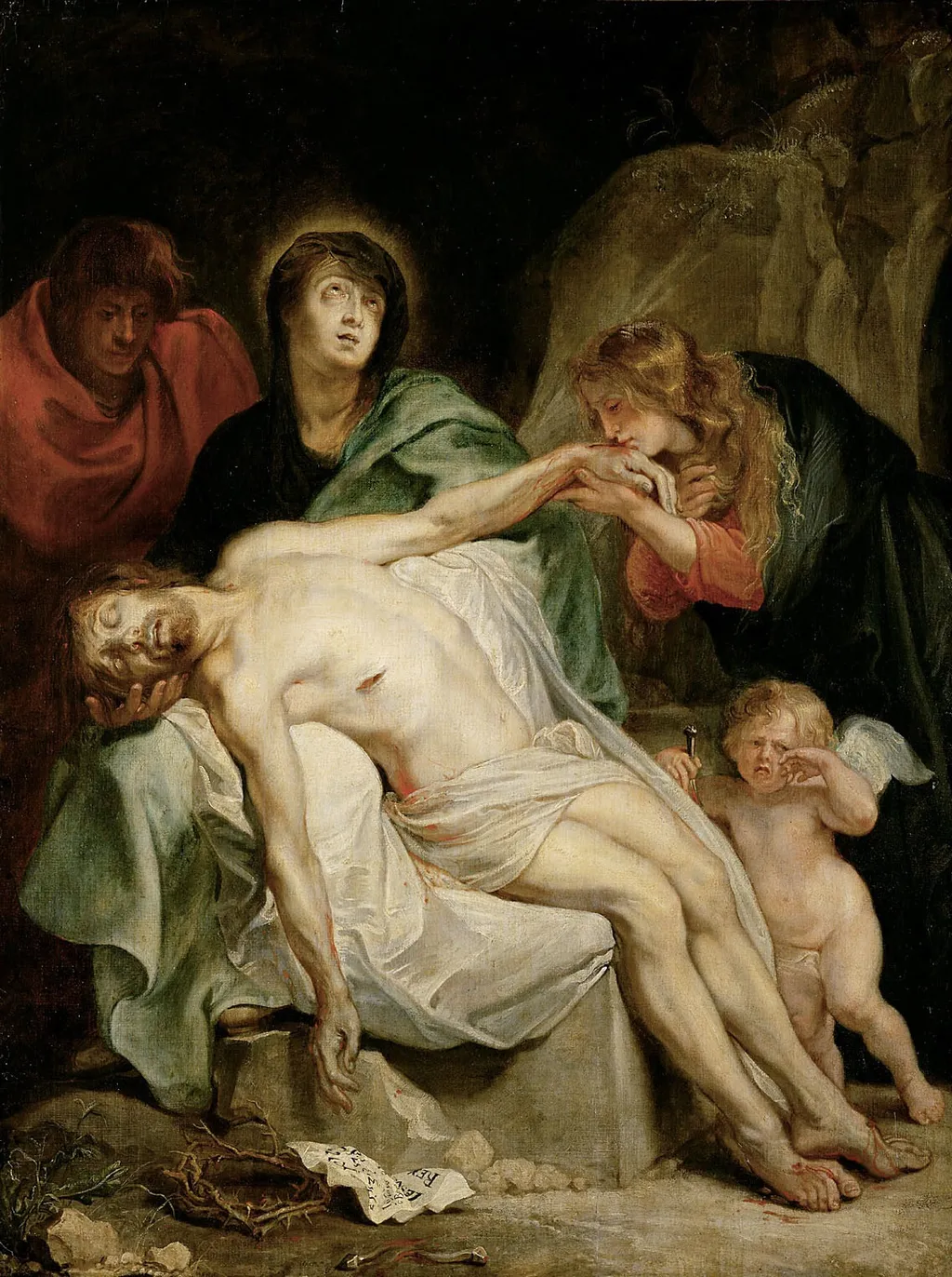 Deposition, by Anthony van Dyck, oil, 1618