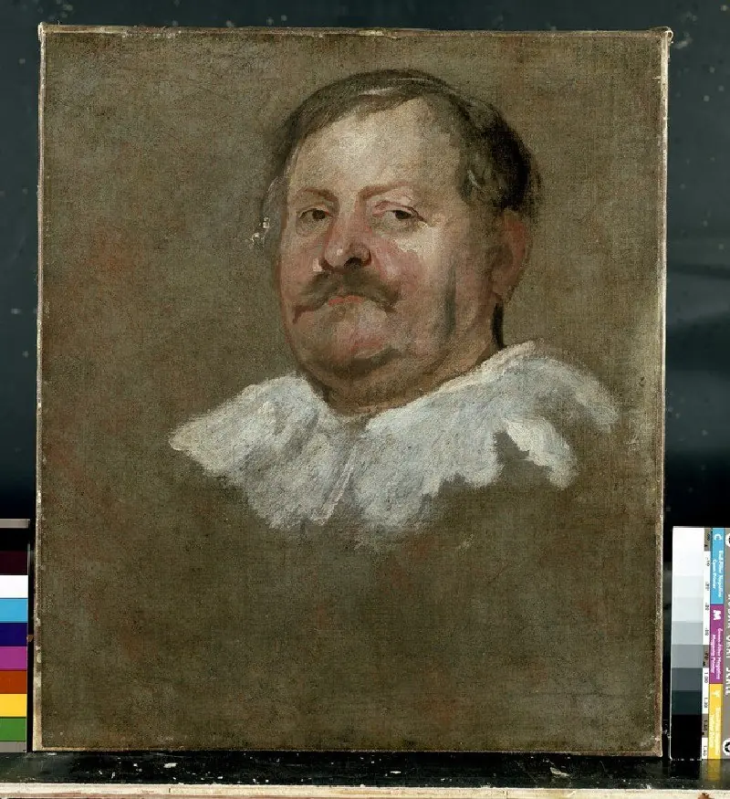 Head of a Man wearing a Falling Ruff, by Anthony van Dyck