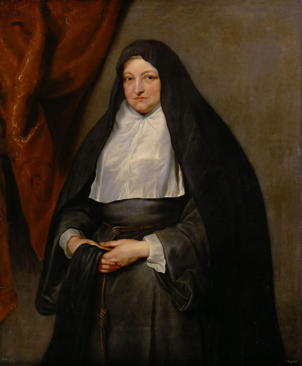 Infantin Isabella Clara Eugenia, portrait as a widow, by Anthony van Dyck, oil, 1627