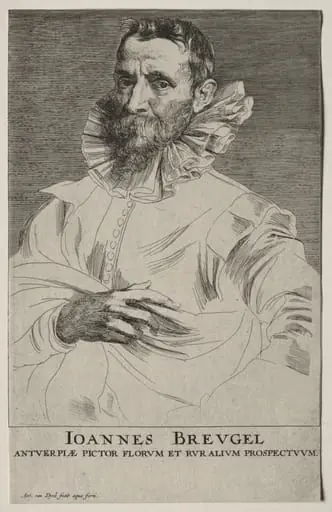 Jan Brueghel, by Anthony van Dyck
