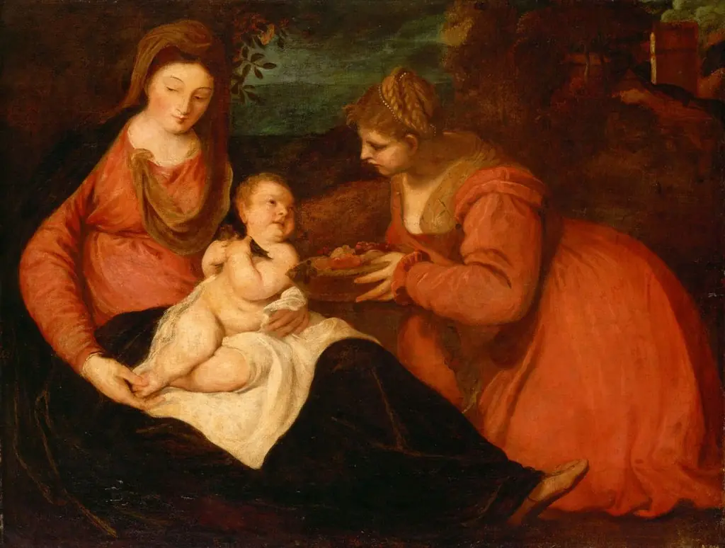Madonna and Child with Saint Dorothy, by Anthony van Dyck