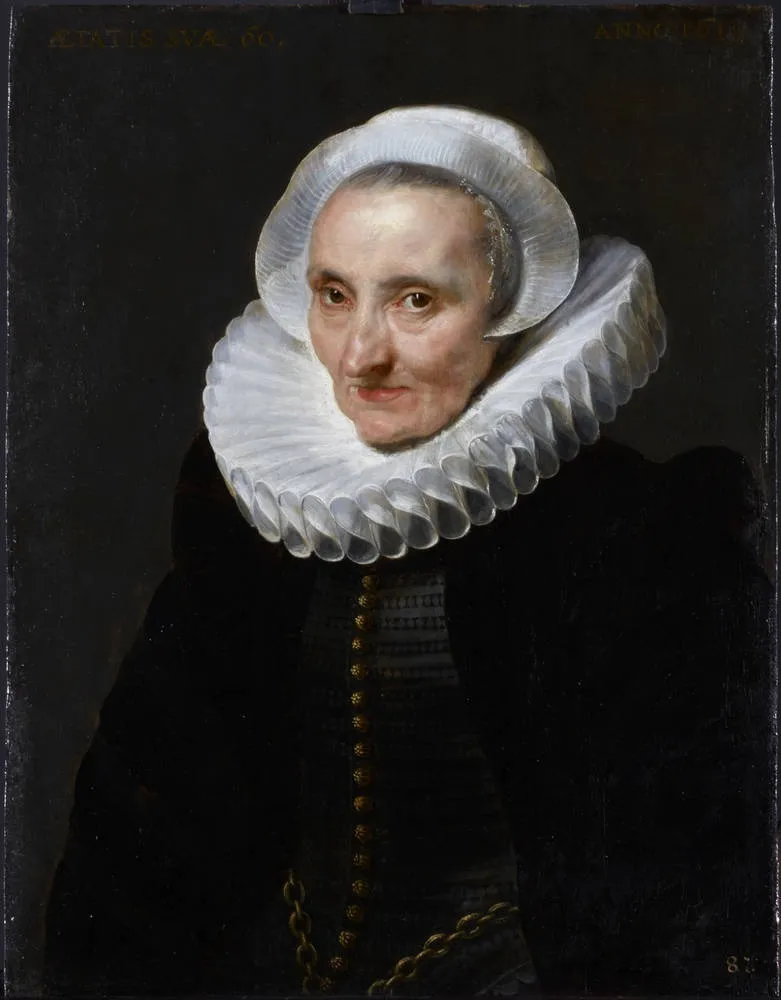 Portrait of a 60-year-old Woman, by Anthony van Dyck, oil, 1618
