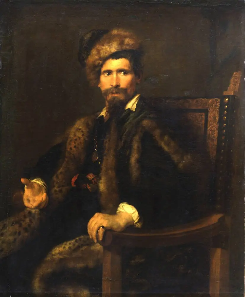 Portrait of a Man in a Fur Wrap, by Anthony van Dyck