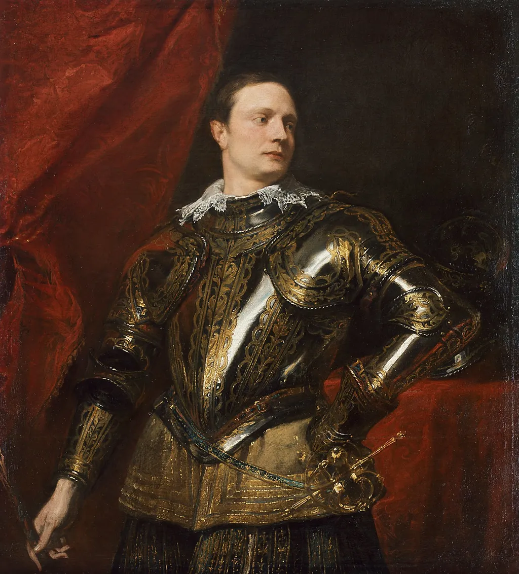 Portrait of a Young General, by Anthony van Dyck, oil, 1621