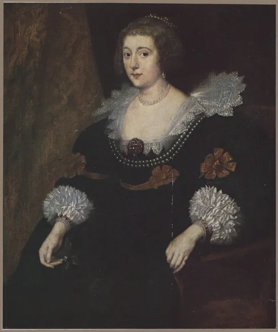 Portrait of Amalia van Solms-Braunfels, Princess of Orange (1602-1675), by Anthony van Dyck, oil, 1630