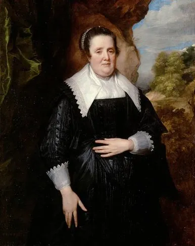 Portrait of an old woman, by Anthony van Dyck, color, 1634