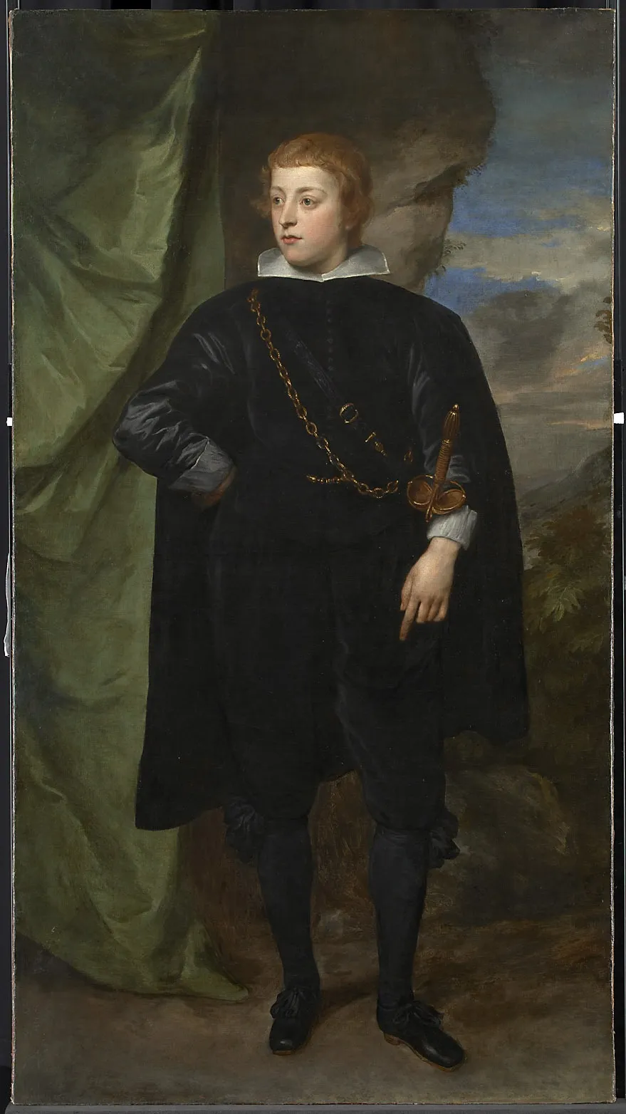 Portrait of Carlo Emanuele d'Este, Marchese di Borgomanero (1622-1695), by Anthony van Dyck, oil, 1631