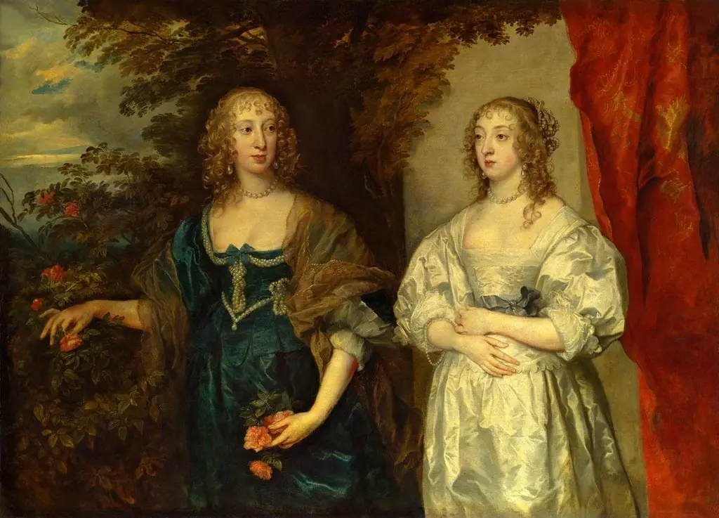 Portrait of Lady d'Aubigny and Countess Portland, by Anthony van Dyck, 1638
