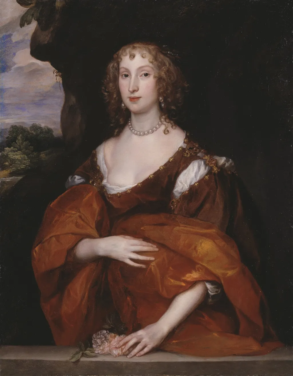 Portrait of Mary Hill, Lady Killigrew, by Anthony van Dyck, oil, 1638