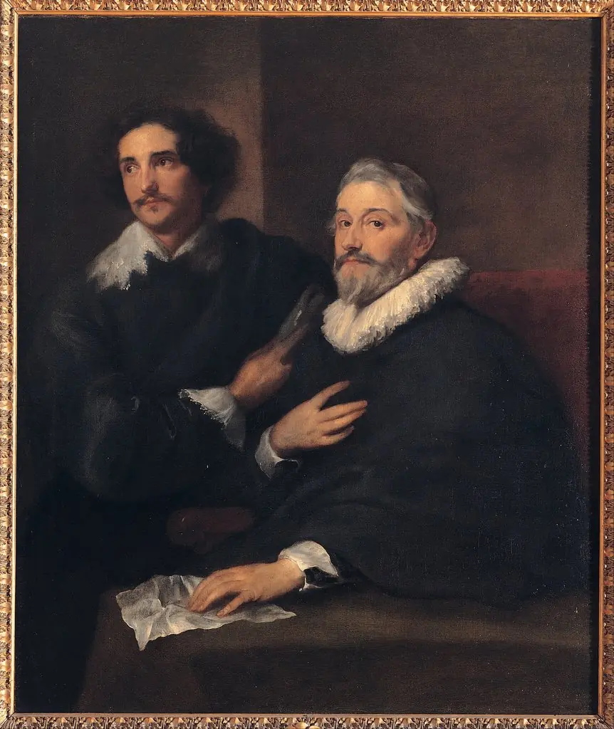 Portrait of the engravers Pieter de Jode the Elder and Pieter de Jode the Younger, by Anthony van Dyck