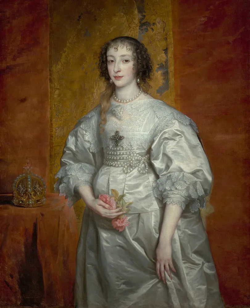 Queen Henrietta Maria, by Anthony van Dyck, oil, 1635