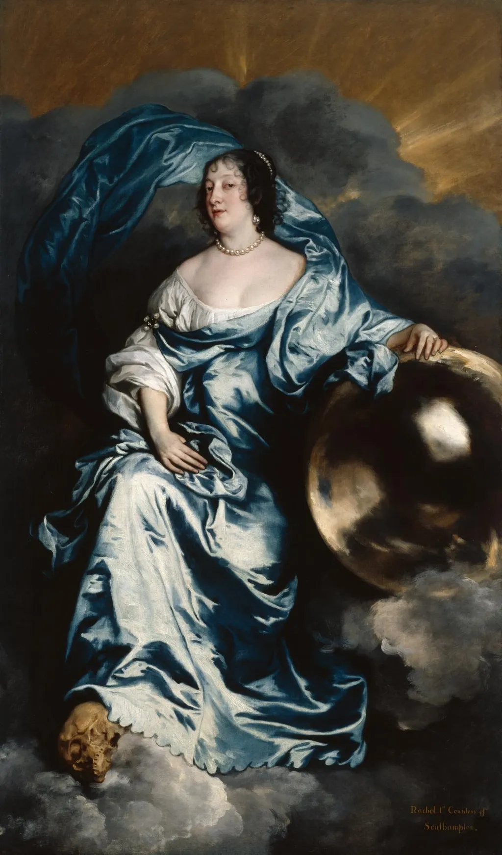 Rachel de Ruvigny, Countess of Southampton, by Anthony van Dyck, oil, 1640