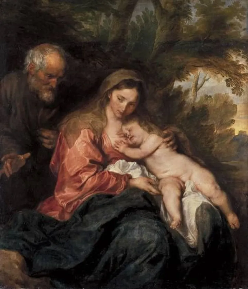 Rest on the Flight to Egypt, by Anthony van Dyck, oil, 1630