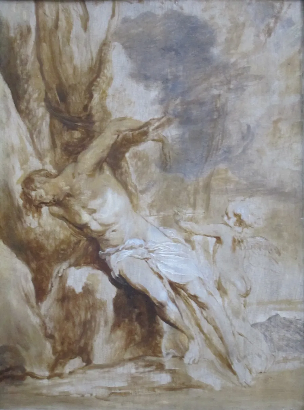 Saint Sebastian Tended by an Angel, by Anthony van Dyck, oil, 1630