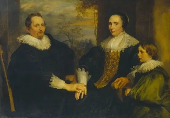 Sebastiaan Leerse with his wife and son, by Anthony van Dyck