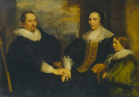 Sebastiaan Leerse with his wife and son, by Anthony van Dyck