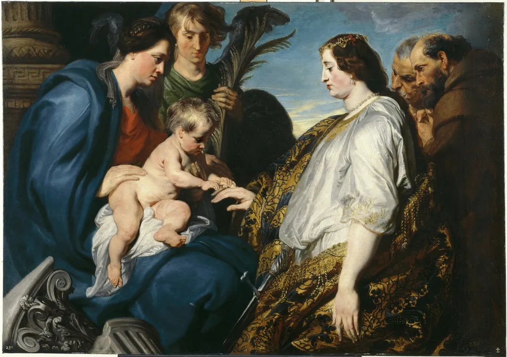 The Mystic Marriage of Saint Catherine, by Anthony van Dyck, oil, 1618