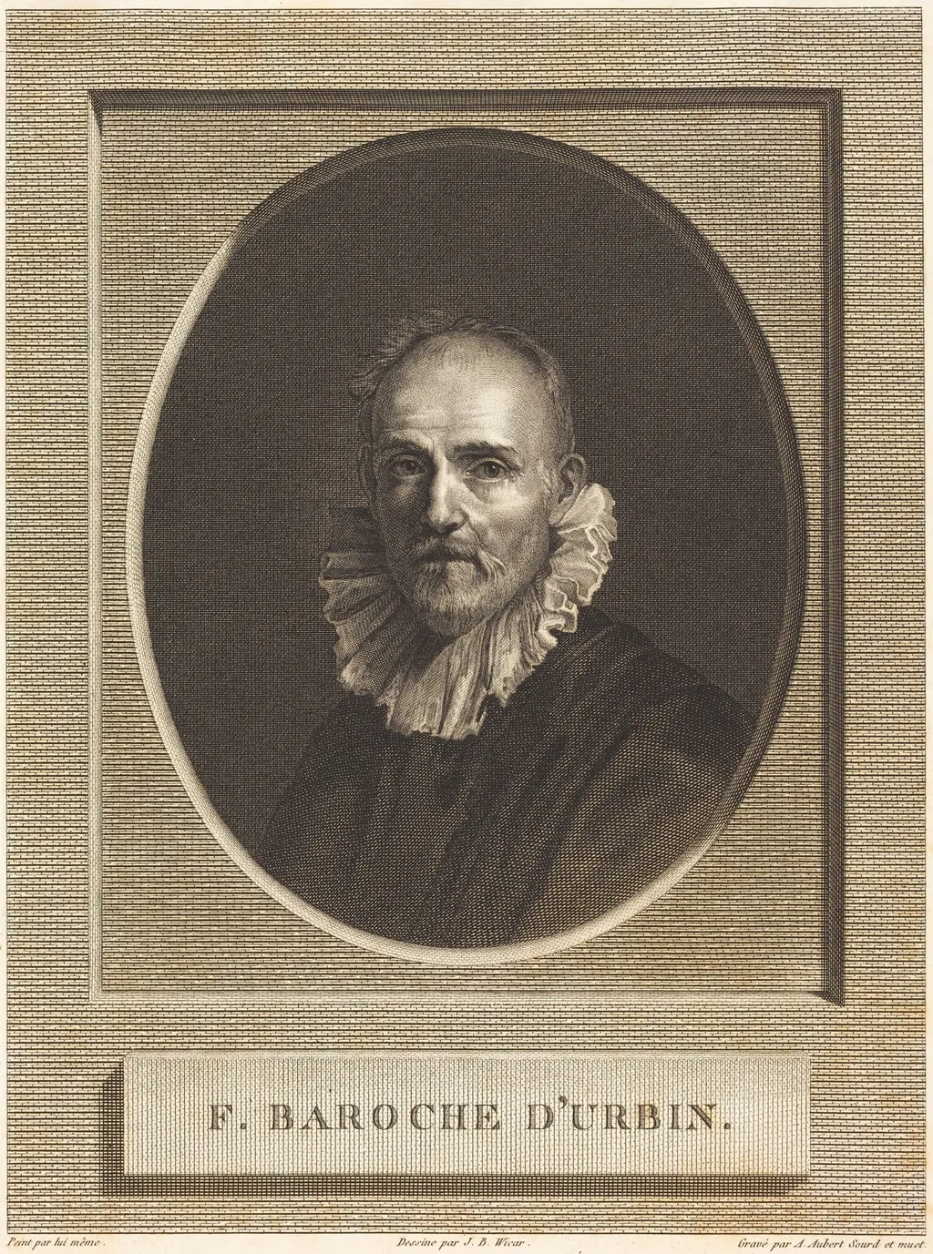 Federico Barocci, by Antoine Aubert, ink, 1823