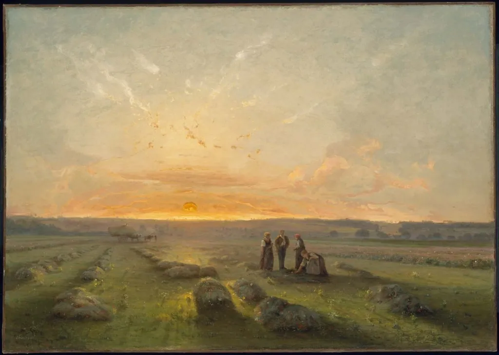 Last Rays of Sun on a Field of Sainfoin, by Antoine Chintreuil, oil, 1870
