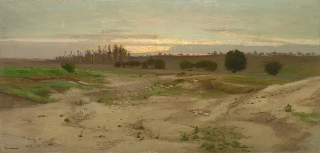 The Marl Pit at Mulcent: Evening, by Antoine Chintreuil, unspecified, 1857