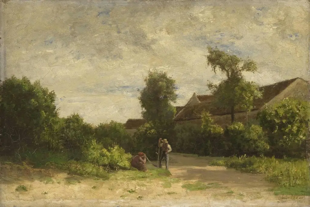 Village Road and Two Figures, by Antoine Chintreuil