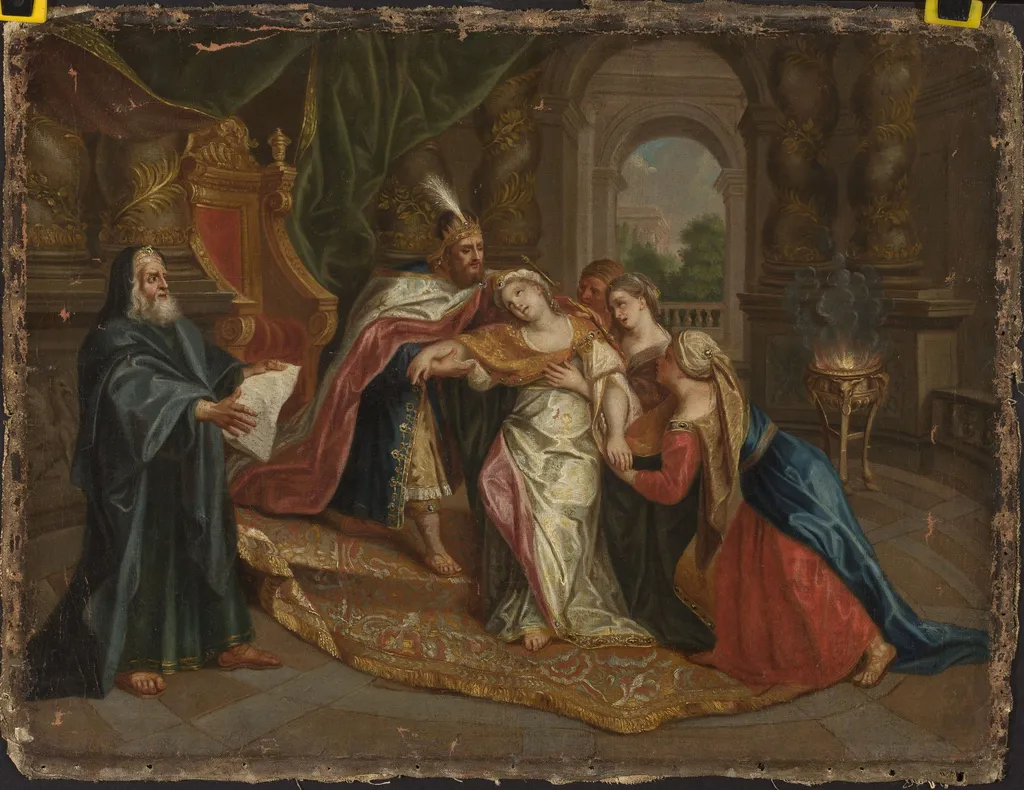 Esther and Ahasuerus, by Antoine Coypel, oil, 1701