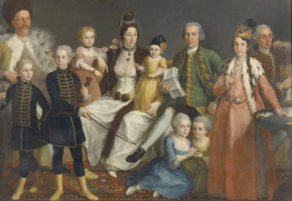 Portrait of David George van Lennep, Chief Merchant of the Dutch Factory at Smyrna (Izmir) and his Wife and Children, by Antoine de Favray