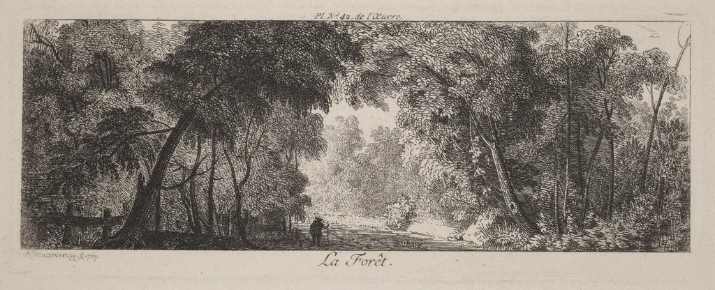 La Forêt, by Antoine de Marcenay de Ghuy, ink, 1767
