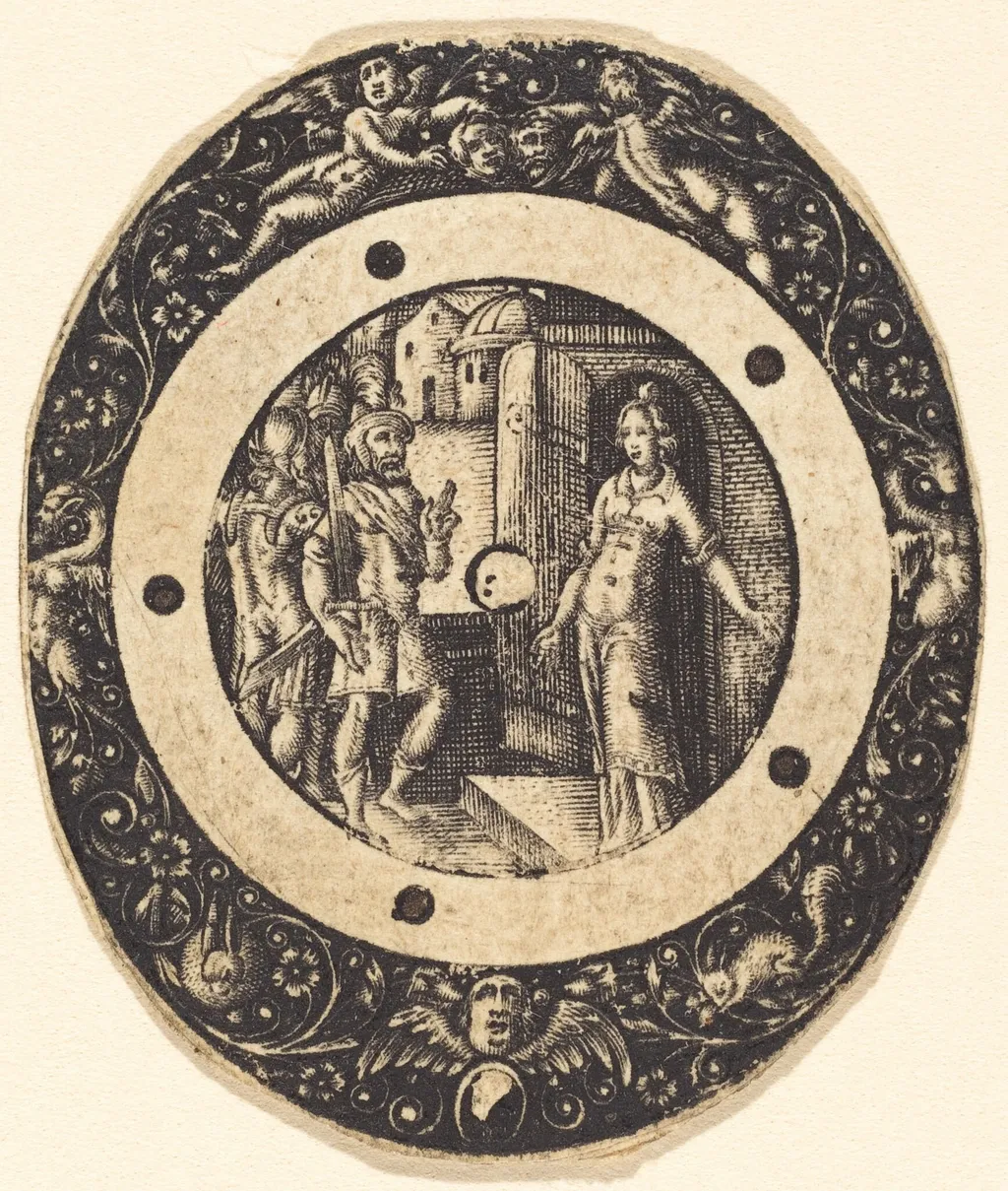 Lucretia?, by Antoine Jacquard, ink, 1612