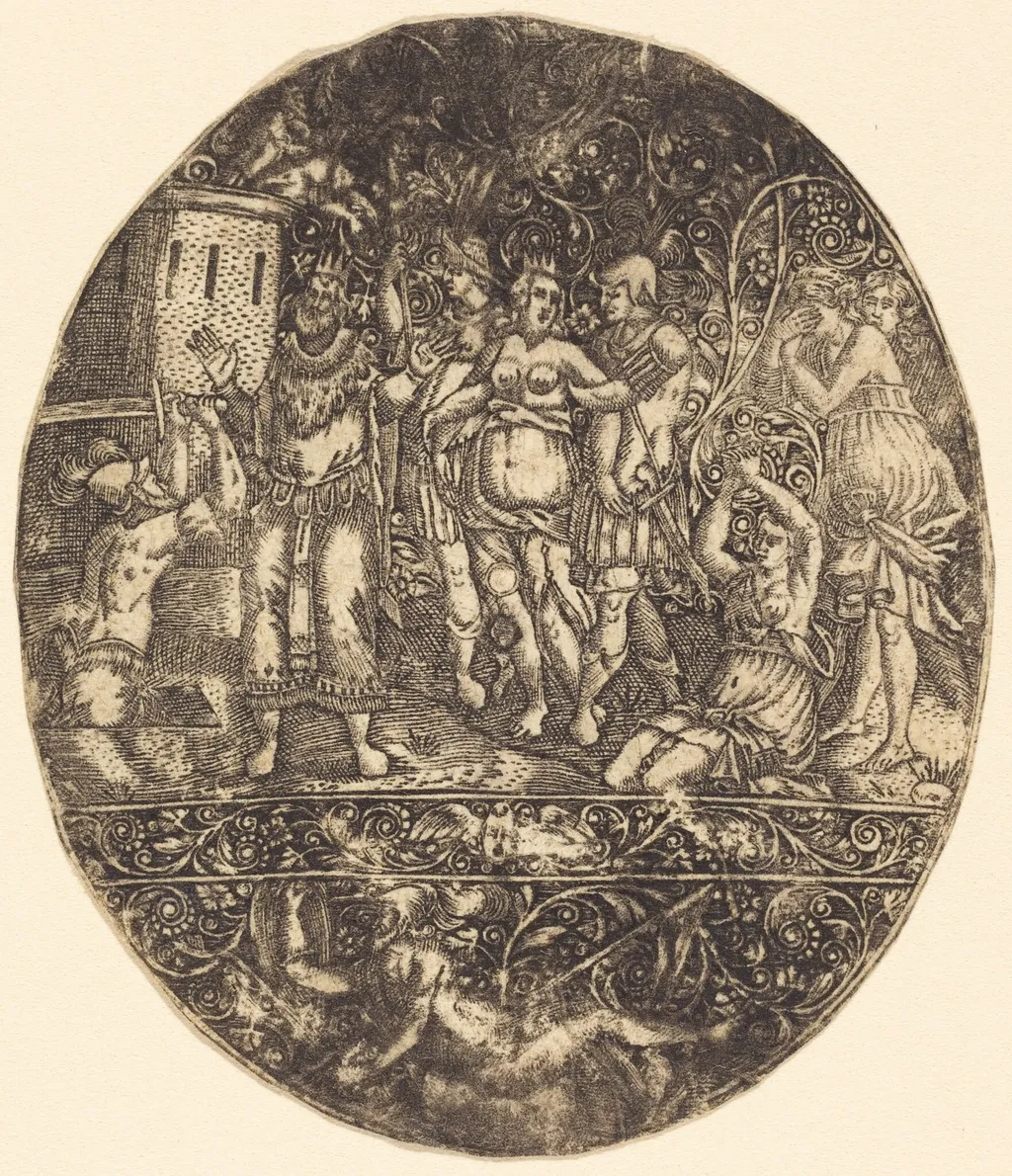 The Capture of Troy, by Antoine Jacquard, ink, 1612