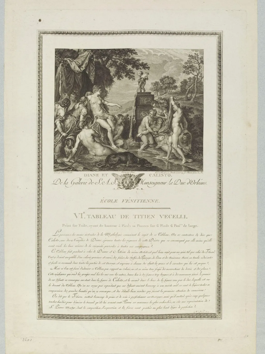 Diana and Callisto, by Antoine-Jean Duclos, 1750