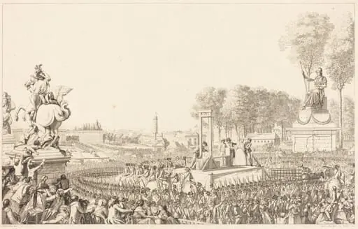 Journée du 16 Octobre 1793 [exécution de Marie-Antoinette], by Antoine-Jean Duclos